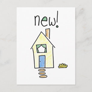 Cartão Postal De Anúncio Casa nova!