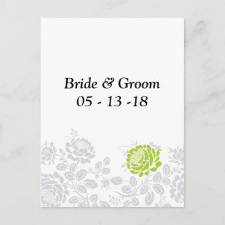 Cartão Postal De Anúncio Casal De Casamento Salve O Tema Floral Da Placa De