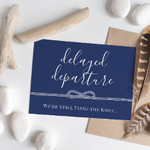 Casamento Adiado Nó de Corda Náutica Cartão de Cas