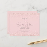 Casamento brilhante rosa e prateado Salve o Glam d