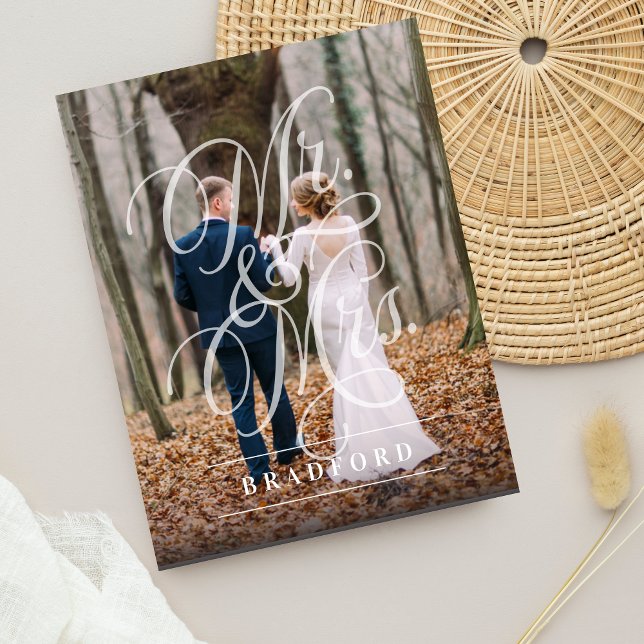 Cartão Postal De Anúncio Casamento com Elegância Sutil (Criador carregado)