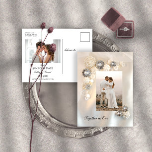 Cartão Postal De Anúncio Casamento com Manteiga Branca e Manteiga