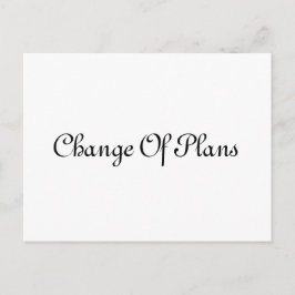 Cartão Postal De Anúncio Casamento de Adiamento de Script Elegante Simples