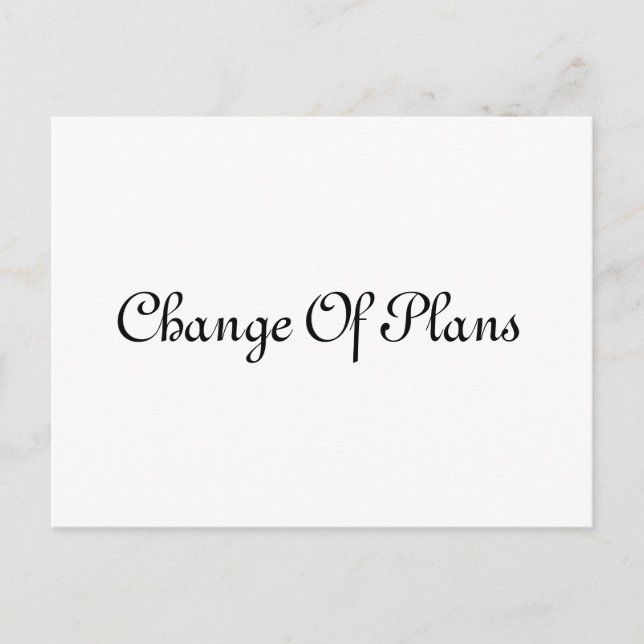 Cartão Postal De Anúncio Casamento de Adiamento de Script Elegante Simples (Frente)