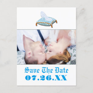 Cartão Postal De Anúncio Casamento de Contos de Fadas Foto Save the Date