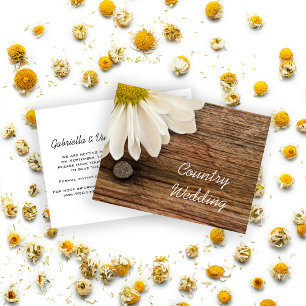 Cartão Postal De Anúncio Casamento de Daisy e Barn Wood Salve a Data