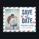 Cartão Postal De Anúncio Casamento de Destino | Cartão-postal Salvar a Data<br><div class="desc">Este cartão postal ultra-chic e moderno,  é perfeito para qualquer casamento de destino.</div>