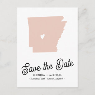 Cartão Postal De Anúncio Casamento de Destino do Estado ARKANSAS - QUALQUER