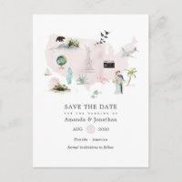 Casamento de destino em Florida aquarela EUA