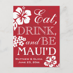 Cartão Postal De Anúncio Casamento de Destino Maui Salve o Cartão-Postal de