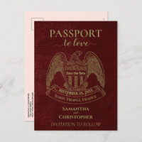Casamento de Engraçado Vermelho de Passaporte Guar
