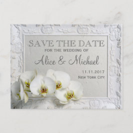 Cartão Postal De Anúncio Casamento de estilo elegante Salve a data