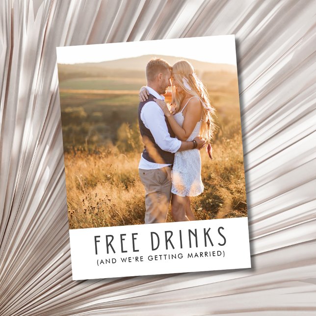 Cartão Postal De Anúncio Casamento de Foto de Orçamento Salvar a Data (Budget Photo Wedding Save the Date Postcard)