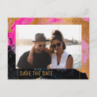 Casamento de fotos com script de ouro de pintura d