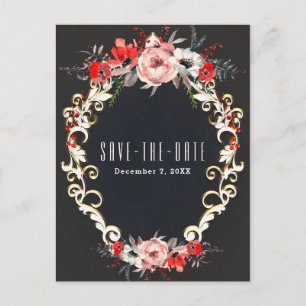 Cartão Postal De Anúncio Casamento de Inverno em Dezembro Açaí de Natal Sal
