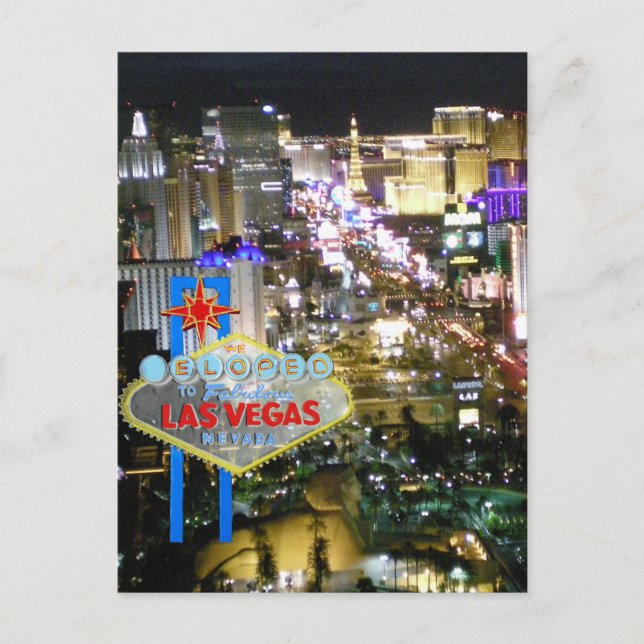 Cartão Postal De Anúncio Casamento de Las Vegas Que Elogiamos (Frente)