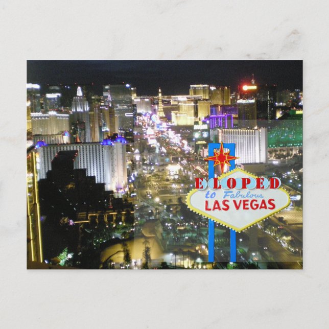 Cartão Postal De Anúncio Casamento de Las Vegas Que Elografamos (Frente)