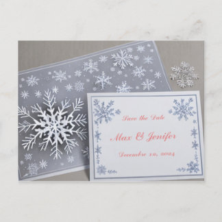 Cartão Postal De Anúncio Casamento de Natal e Feriado legal Salvar a Data