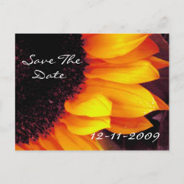 Cartão Postal De Anúncio Casamento de noiva de noiva com data de salvamento