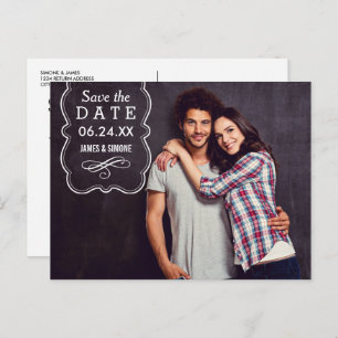 Cartão Postal De Anúncio Casamento de Sobreposição de Fotos Decorativa Salv