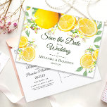 Cartão Postal De Anúncio Casamento de Verão de Limão Moderno Salve a Data<br><div class="desc">Casamento de verão com limão de aquarela, salve o cartão postal. O texto pode ser alterado utilizando o menu "Detalhes" à direita. Para ajustado de tudo para as suas necessidades, clique no botão "Personalizar" e você pode alterar o estilo e a cor do texto. Por favor, contacte-me se precisar de...</div>