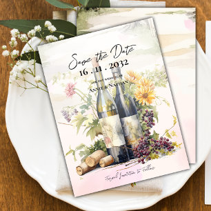 Cartão Postal De Anúncio Casamento De Vinha Rústica Chic, Inspirado Em Vinh