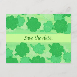 Cartão Postal De Anúncio Casamento dos Shamrocks Verdes Salvem os Cartões-p
