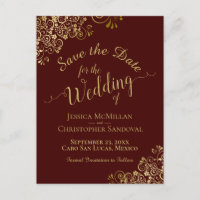 Casamento Dourado da caligrafia Salve a Data Aubur