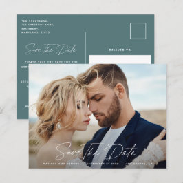 Cartão Postal De Anúncio Casamento elegante com script moderno
