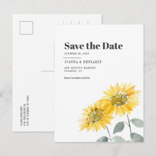 Cartão Postal De Anúncio Casamento Elegante De Cobra De Girassol Salvo A Da