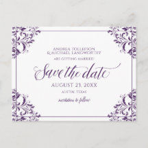 Casamento Elegante Salve a Vintage Plum