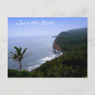 Cartão Postal De Anúncio Casamento em Destino de Ilha Tropical - Salve a Da