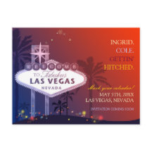 Casamento em Las Vegas à Noite Salve a Data