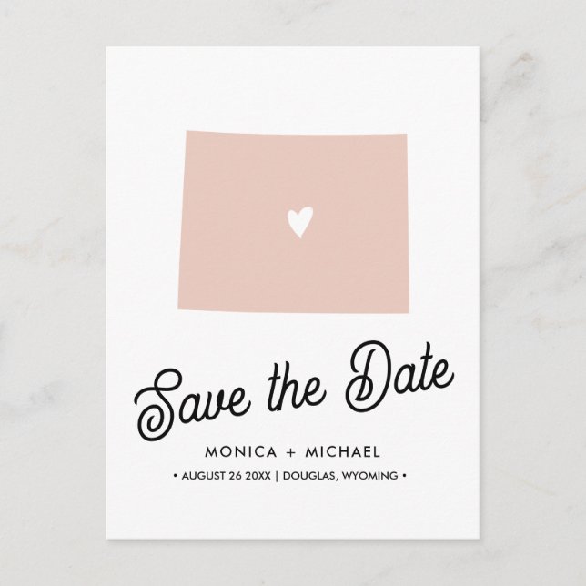 CARTÃO POSTAL DE ANÚNCIO CASAMENTO EM WYOMING QUALQUER COR (Frente)