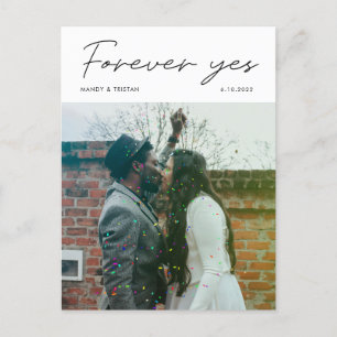 Cartão Postal De Anúncio Casamento Fotográfico com Roteiro Minimalista Mode