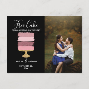 Cartão Postal De Anúncio Casamento Fotográfico moderno e engraçado do Bake