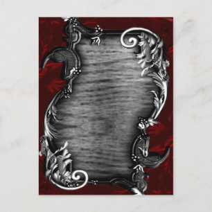 Cartão Postal De Anúncio Casamento Gótico de Vampiro de Proclamação