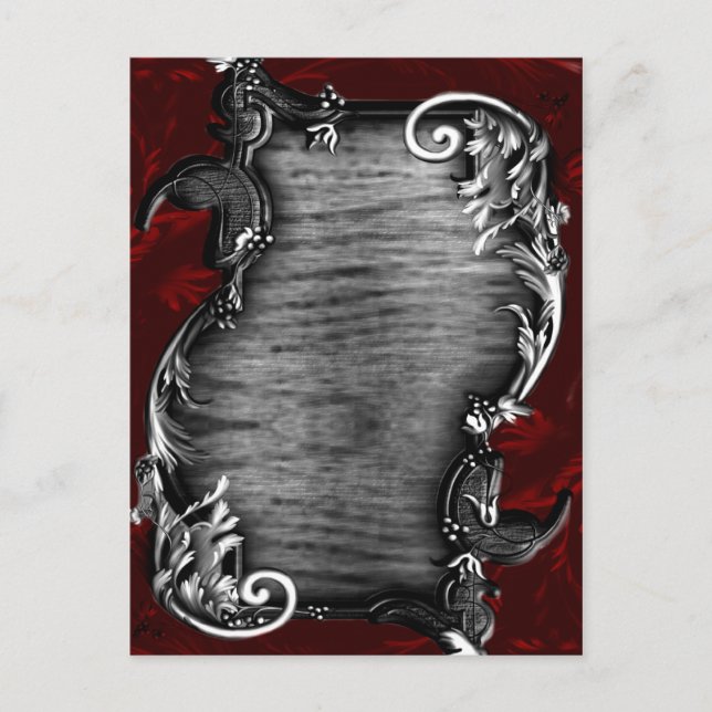 Cartão Postal De Anúncio Casamento Gótico Vampiro Proclamação (Frente)