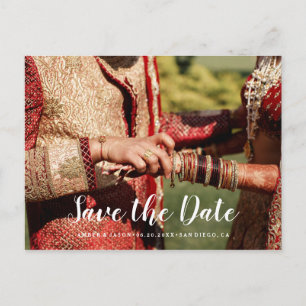 Cartão Postal De Anúncio Casamento índio com fotografia personalizada Salve