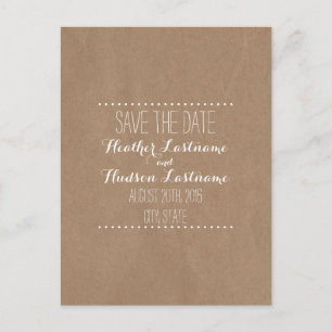 Cartão Postal De Anúncio Casamento Inspirado De Cartolina Salvar A Data
