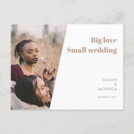 Cartão Postal De Anúncio Casamento Menor Redimensionamento Mínimo Simples d