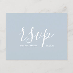 Cartão Postal De Anúncio Casamento Moderno Rsvp Minimalista Script Simples