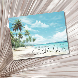 Cartão Postal De Anúncio Casamento na Costa Rica - Salve a Data