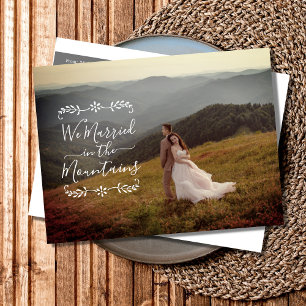 Cartão Postal De Anúncio Casamento nas Montanhas Foto Casamento