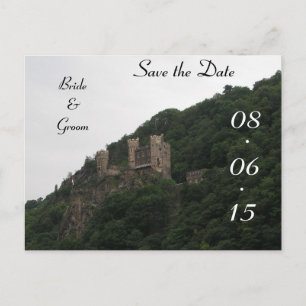Cartão Postal De Anúncio Casamento no Castelo Salve a Data