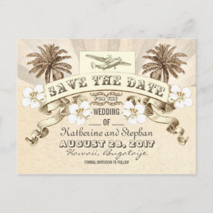 Cartão Postal De Anúncio casamento no destino tropical salvar a data