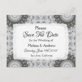 Cartão Postal De Anúncio Casamento Temático de Mandala Save the Date