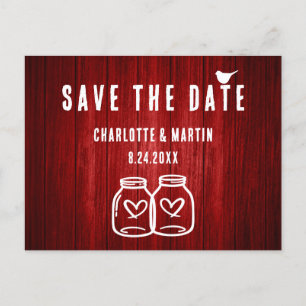 Cartão Postal De Anúncio Casamento Vermelho Russo Salva O Cartão-Postal De