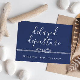 Cartão Postal De Anúncio Casando de Corda Náutica Pós-Casamento