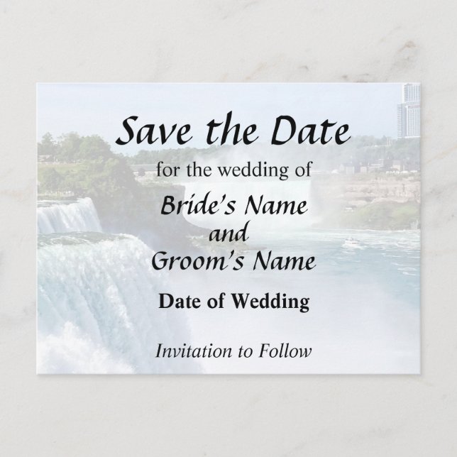 Cartão Postal De Anúncio Cataratas do Niágara NY - Vista do Lado Americano (Frente)